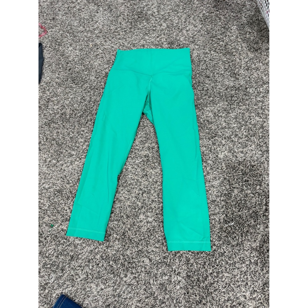Lululemon Wunder Under High Rise Crop Leggings Green Size 6 W6BAUS